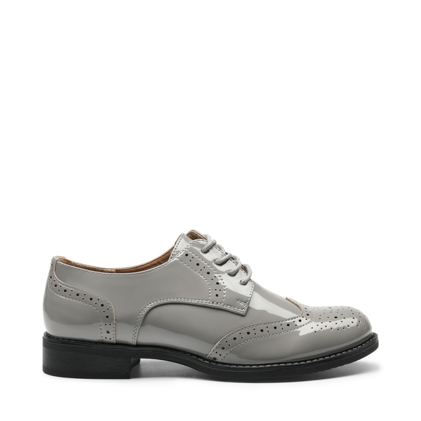 Classic Lace Up Brogue Oxford Shoes  - LIGHT GREY - 2